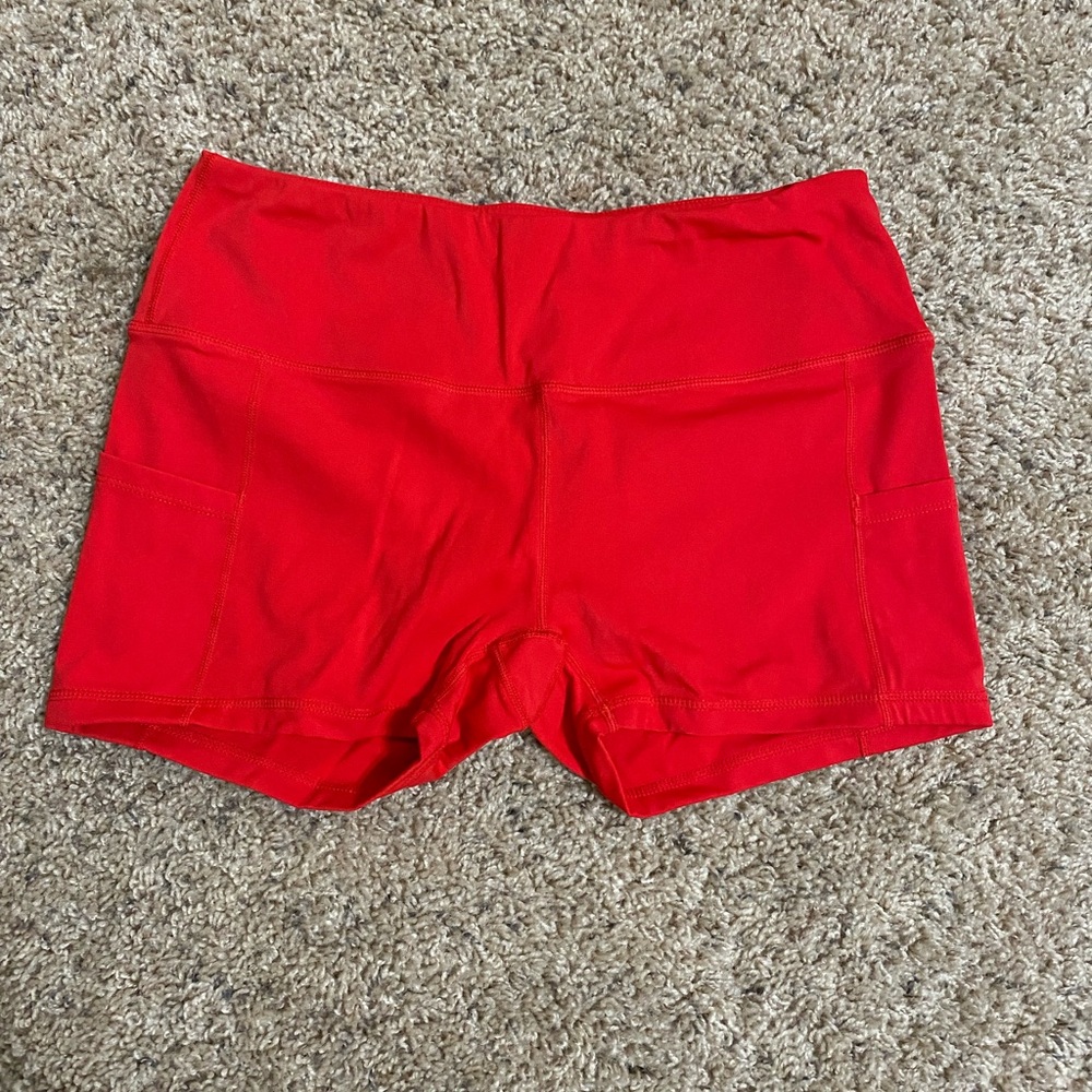 Red Women’s Performance Stretch Shorts